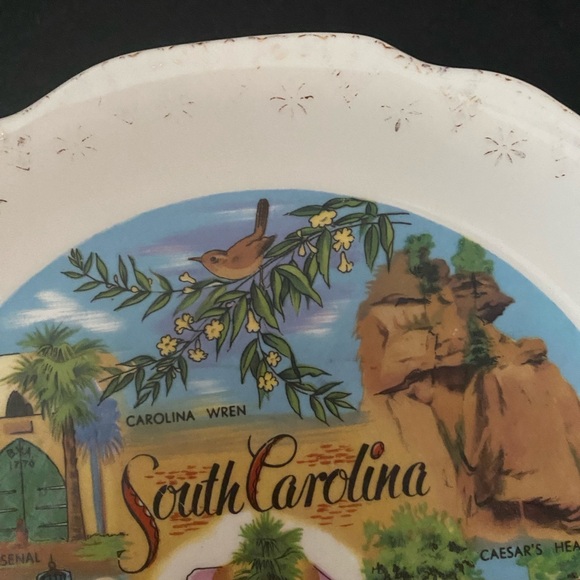 Vintage South Carolina Souvenir State Plate SC Landmarks Decorative Collector - Picture 6 of 6